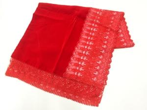 ビロードレース花模様ショール